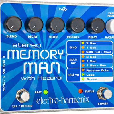 ギター Stereo Memory Man with Hazarai Electro-Harmonix Memory Man Stereo with Hazarai | Reverb