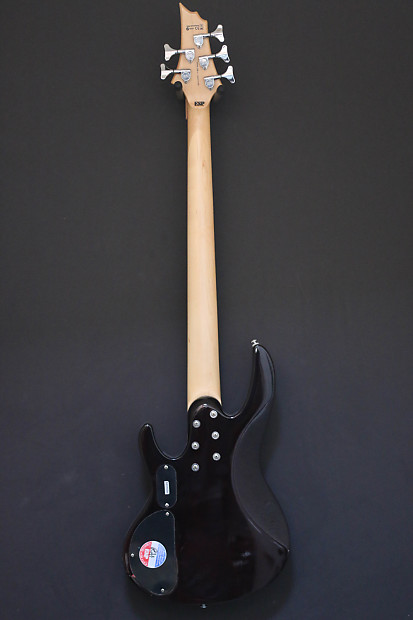 ESP LTD B 55 FM 5 string Electric Bass 2000 s Red Black Burst