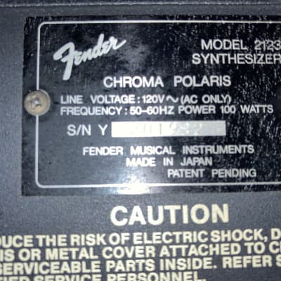 Fender Chroma Polaris Synthesizer (vintage) with Hard Case image 14