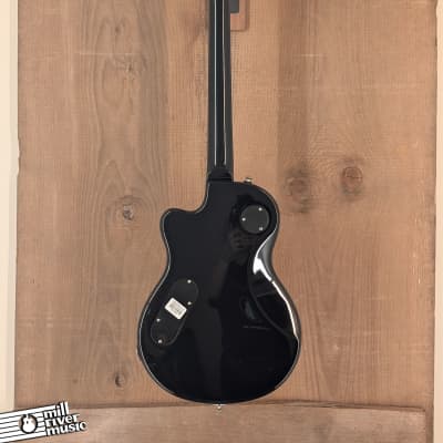 Hagstrom D2F Semi Hollowbody Electric Black Sparkle w/ Hard Case image 5