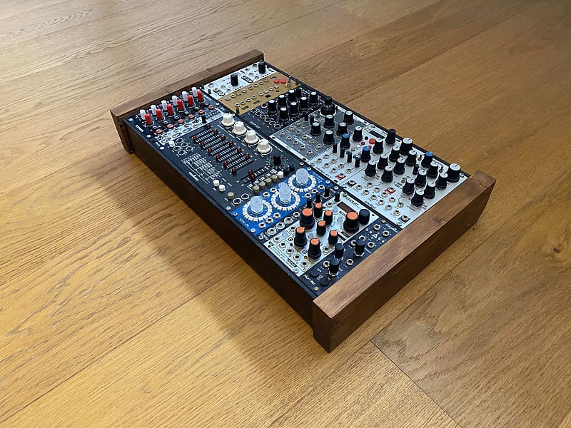 DIY wooden Eurorack case brown/black 168HP Reverb