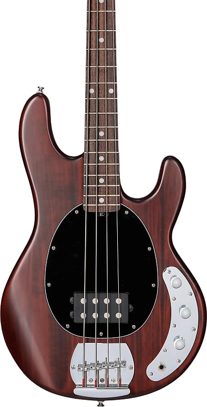 Sterling StingRay RAY4 4-String Bass Guitar, Jatoba Fingerboard, Walnut Stain image 1