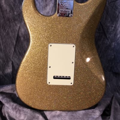 Fender Stratocaster Telecaster 1993 Gold Sparkle GC LE 29th Anniversary Matched Set image 7