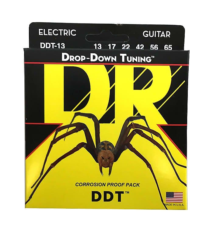 DR Guitar Strings Electric DDT Drop Down Tuning 13-65 Mega Heavy image 1