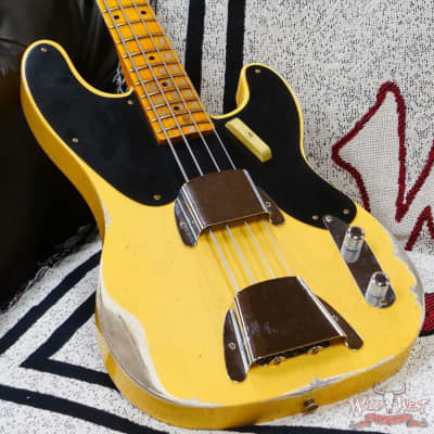 Fender Custom Shop Limited Edition 1951 Precision Bass P-Bass Heavy Relic Nocaster Blonde image 8