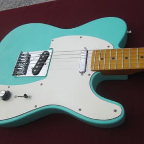 Blue Frog Made in the Usa  Single Cutaway Custom Nitro guitar 2015 Sea Foam Green image 4