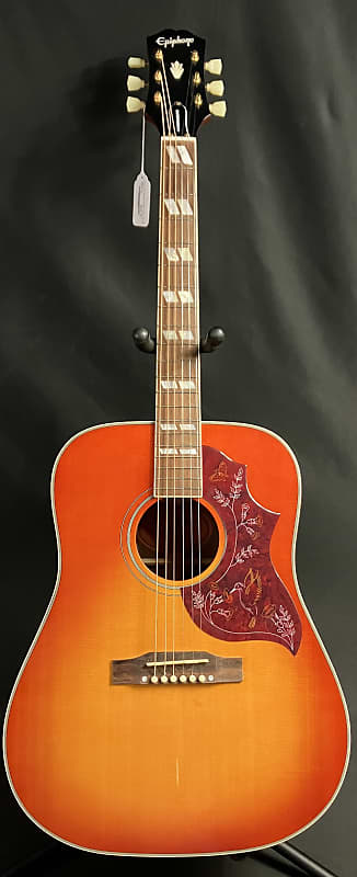 Epiphone 'Inspired by Gibson' Hummingbird Acoustic-Electric Guitar Aged Cherry Sunburst image 1