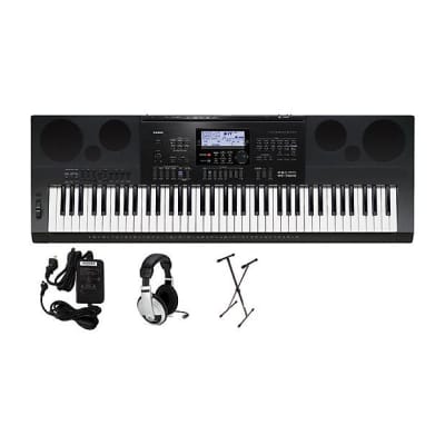 Casio WK-7600 Keyboard, 76-Key, Premium Pack: Stand, Power Supply, and Headphones
