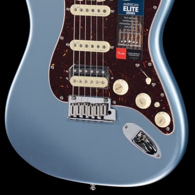 Fender American Elite Stratocaster HSS Satin Ice Blue | Reverb