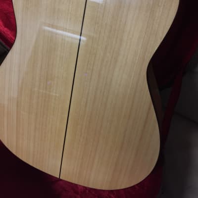 Thomas f60 nylon classical/flamenco guitar  with case blonde image 4