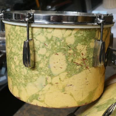 Slingerland 3pc Krupa Junior Drum Set 24/10/12" Marbled Duco Vintage 1940's image 6