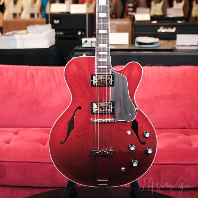 Josh Williams 'Montgomery' Semi-Hollowbody Electric Guitar-in a Candy Apple Red Sparkle Finish for sale