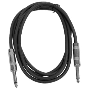 SEISMIC AUDIO New 8 PACK Black 1/4" TS 6' Patch Cables - Guitar - Instrument image 2