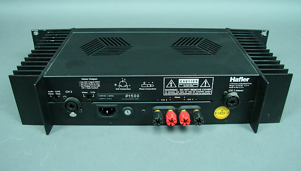 Hafler P1500 Transnova Stereo Power Amplifier NA Black