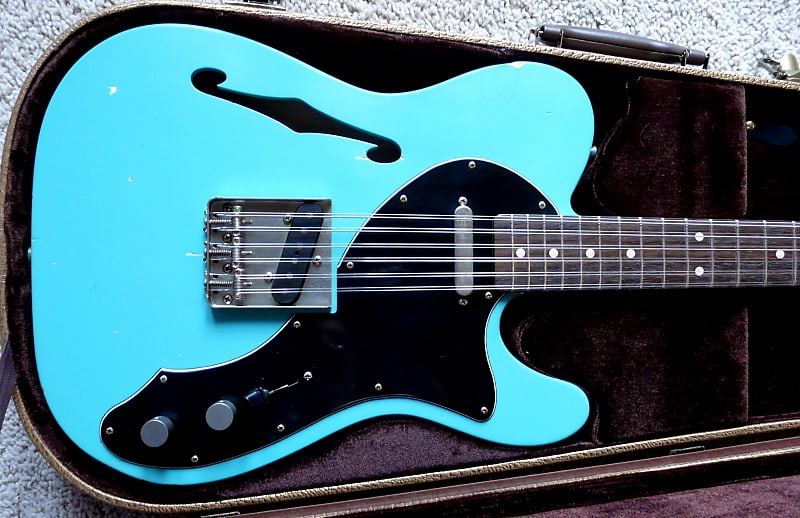 New 2022 Bill Nash Guitar T-72TL Thinline 12- string. Lollars.  Rosewood.   6 lbs 14 oz. Seafoam image 1