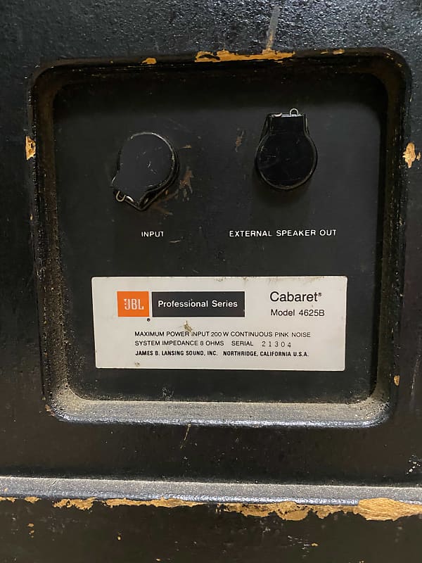 JBL Professional Series Cabaret Model 4625B Bass Speaker