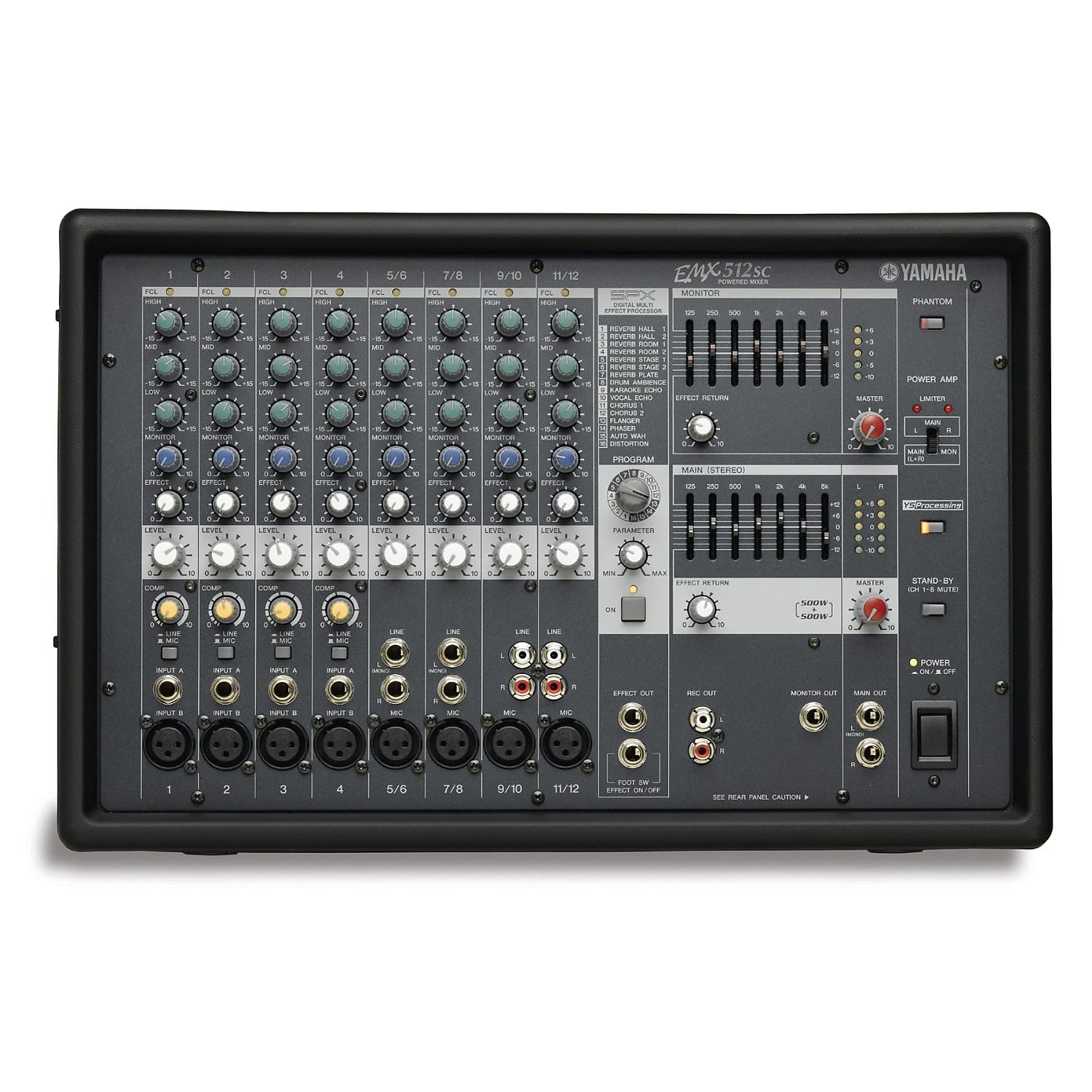 Yamaha EMX512SC 12 Channel 500-Watt Powered Analog Mixer | Reverb