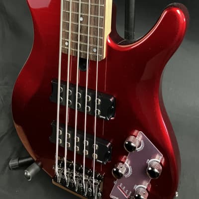 Yamaha TRBX305CAR 5-String Bass Guitar Gloss Candy Apple Red Finish image 7