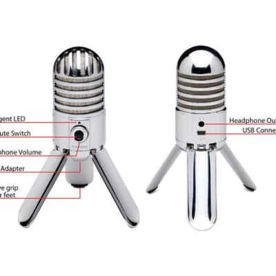 Samson Meteor Mic USB Condenser Podcasting Podcast Recording Desktop Microphone image 6