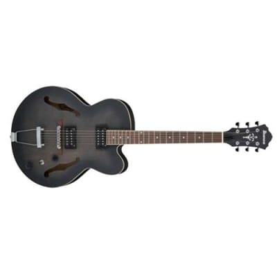 Ibanez AF Artcore AF55 Electric Guitar, Bound Laurel Fretboard, Transparent Black Flat image 2