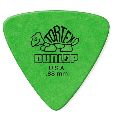 Dunlop 431P88 Tortex Tri .88mm Triangle Guitar Picks (6-Pack)