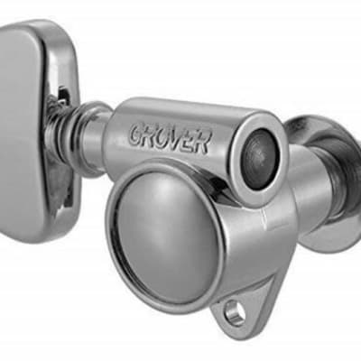 Grover 102CV Original “Milk Bottle” style Rotomatic Tuners 3 +3 Chrome Finish image 3