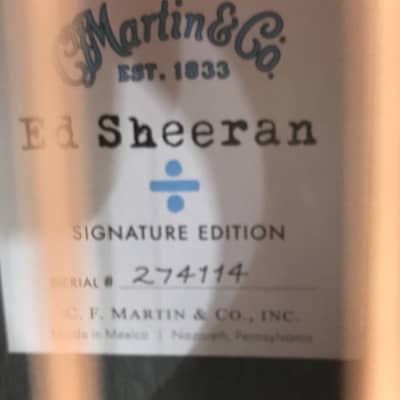 2017 Martin Ed Sheeran Divide Left Handed Signature Acoustic-Electric Guitar w/Gigbag image 6