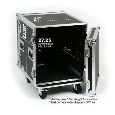 OSP RC12U-20 12 Space ATA Amp Case w/Casters image 2
