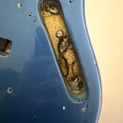 Fender Jazz Bass Body 1971 Lake Placid Blue Refin image 4