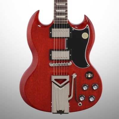 Gibson SG Standard '61 Sideways Vibrola Electric Guitar (with Case), Vintage Cherry image 1