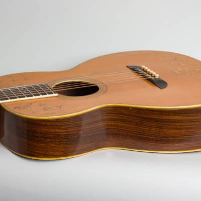 Washburn  Model 5238 Deluxe Flat Top Acoustic Guitar (1930), ser. #1231, original black chipboard case. image 7