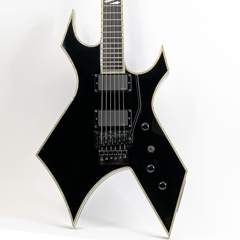 2009 B.C. Rich Warlock NJ DLX Gloss Black w/ Neck Thru Construction, EMG 81/85 Active Humbuckers, Original Gigbag image 1