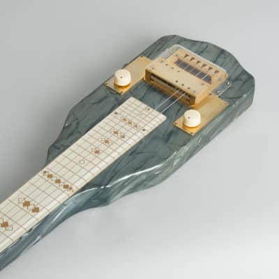 Bronson Singing Electric Lap Steel Electric Guitar, made by Valco (1952), ser. #X-12311, original brown hard shell case. image 6