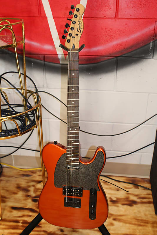 Fender 2013 Squier Bullet Metallic Orange Electric Guitar image 1