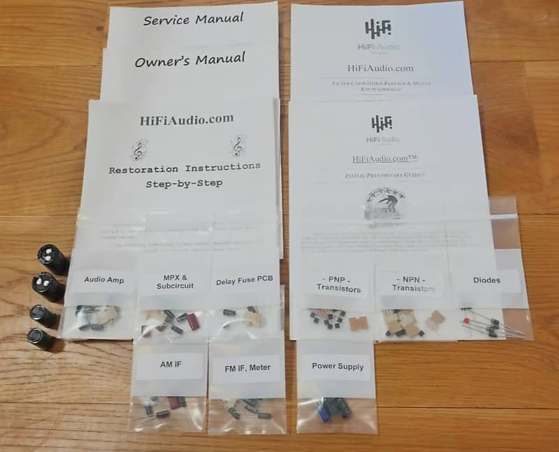 Accuphase T-100 restoration kit filter capacitor repair rebuild fix  			