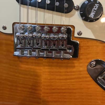 Fender Stratocaster Strat ST P/C Amber Flame Maple, Fender Custom Shop Custom '54 Pickups image 10