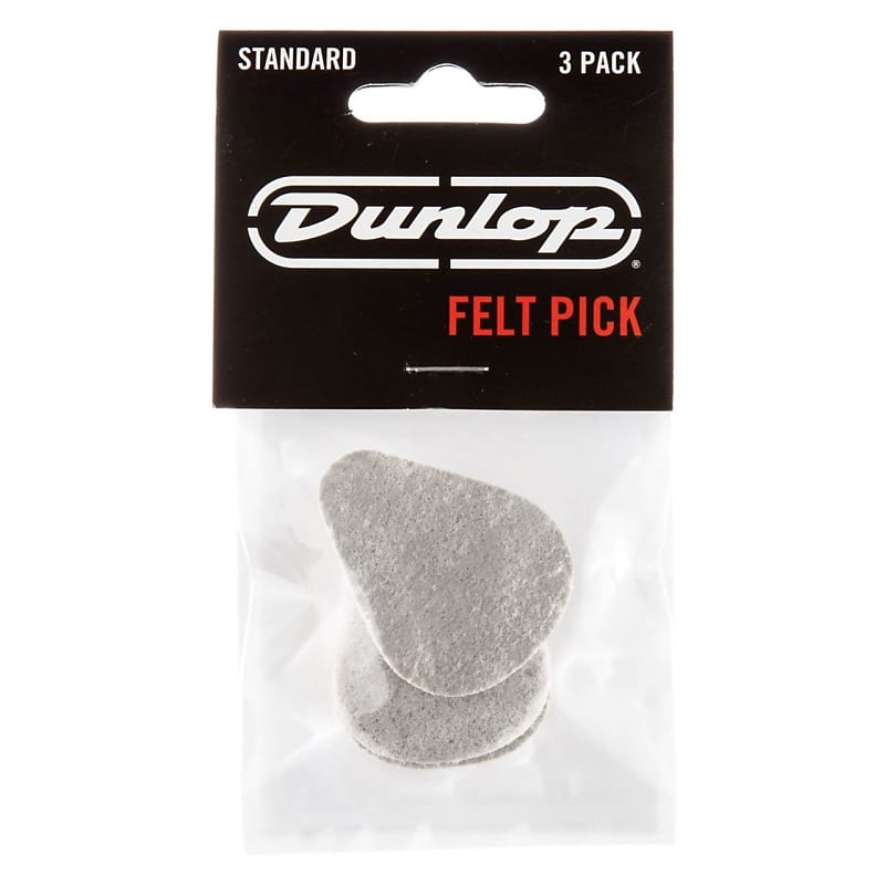 Dunlop 8012P Standard Hard Felt Picks with Beveled Tip, 3-Pack image 1
