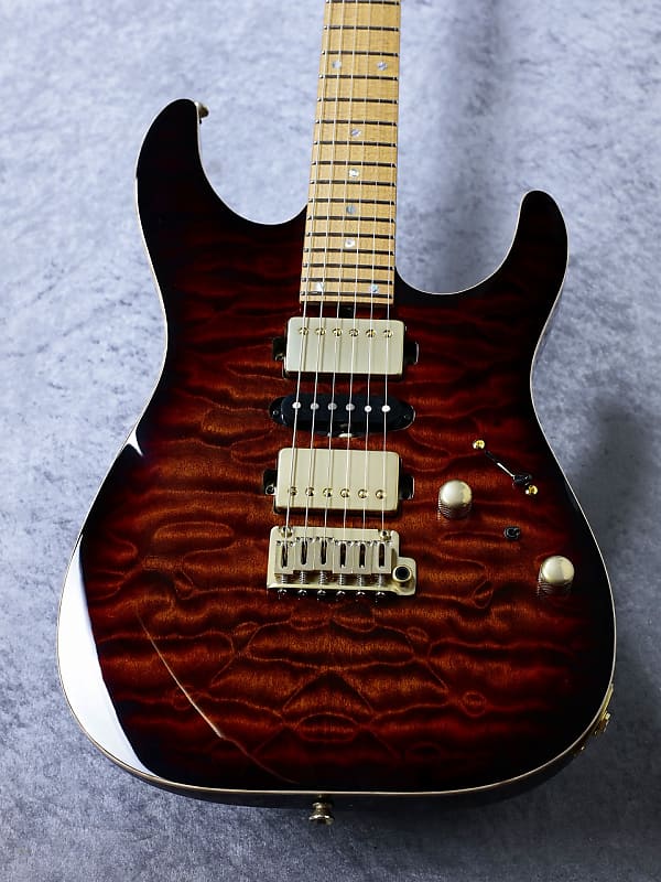 T's Guitars DST-Pro24 5A Quilt Maple ~Tiger Eye Burst