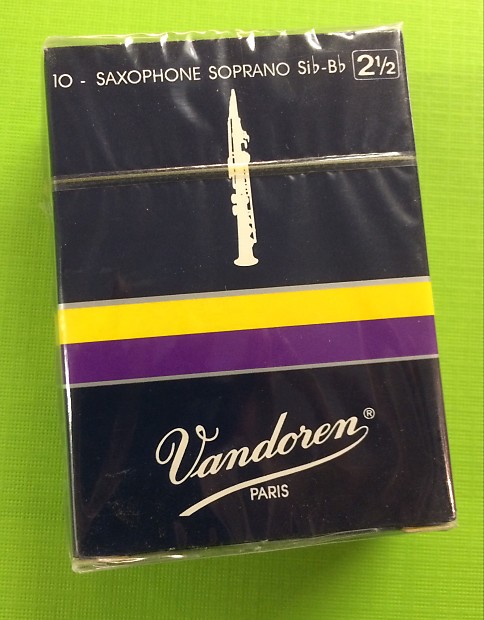 Vandoren SR2025 Traditional Soprano Saxophone Reeds - Strength 2.5 (Box of 10) image 1
