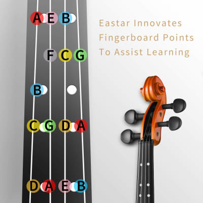3/4 Violin Set?Violin Stand With Bow Holder? Fiddle Quarter Size For Kids Beginners Students image 3