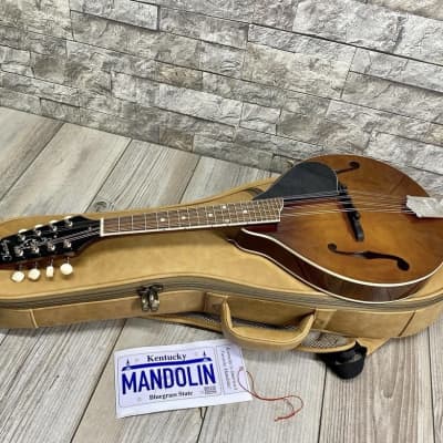 Kentucky KM-256 Deluxe A-Model Mandolin With UPGRADED  ProTour BV-2520 Gig Bag–  Transparent Brown image 6