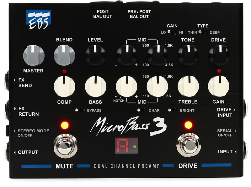 EBS Micro Bass3 中古 EBS MicroBass 3 Bass Preamp | Reverb