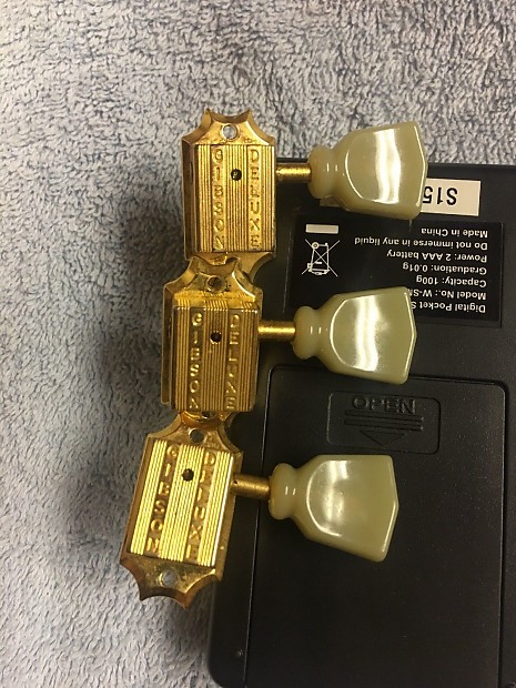 Gibson Deluxe Kluson Tuners Gold Full Set Authentic Les Paul SG ES 3x3
