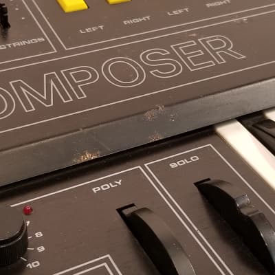 Crumar Composer Analog Paraphonic Synthesizer 1980's Black / Multi image 4