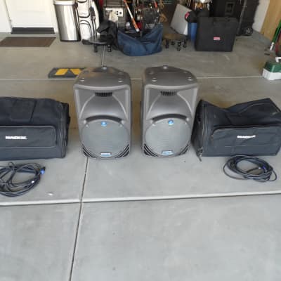Mackie (2) Sound Reinforcement Speakers with covers and Speakon cables image 2