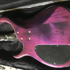 Modulus  Quantum 4 Bass Guitar 5A Quilt Top MAPLE NOS Bartolini - TOP OF LINE 2006 Purple Blue Black image 6