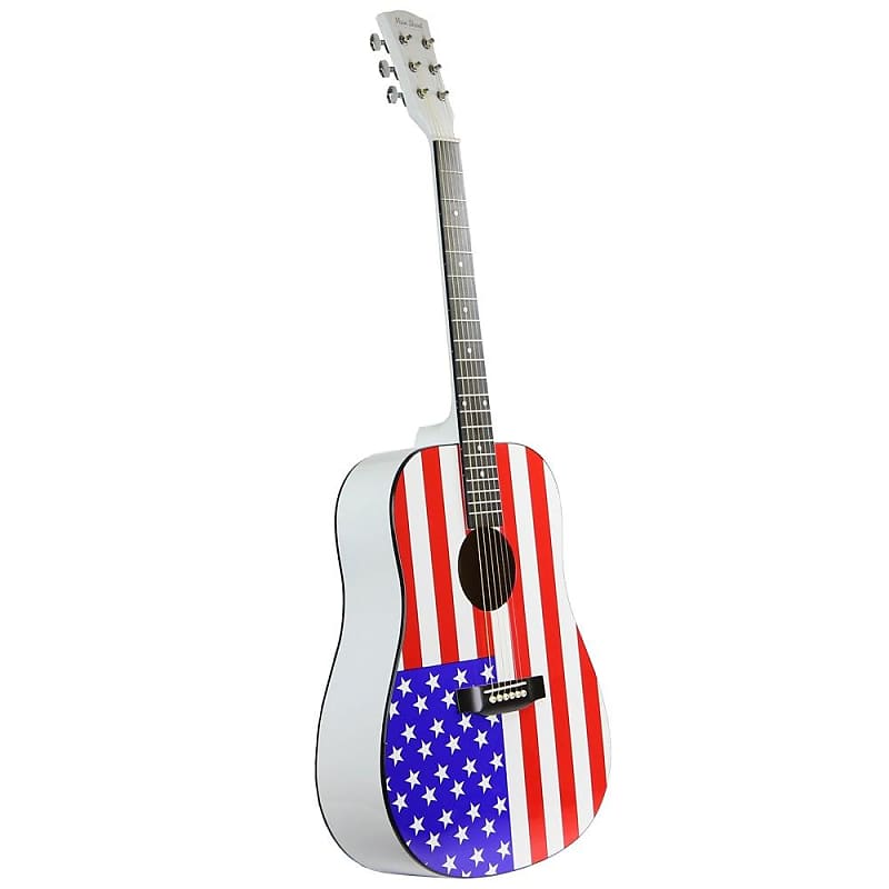 MAAF Main Street Dreadnought Acoustic Guitar American Flag | Reverb