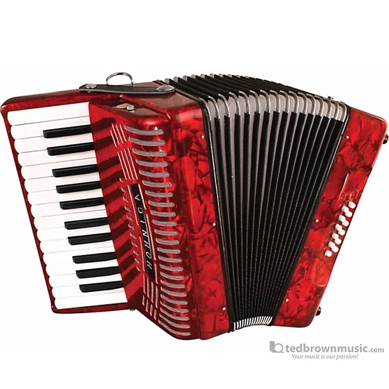 Hohner Hohnica 1303-RED 12 Bass Piano Accordion w/ Gig Bag and Straps image 1