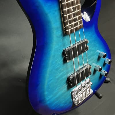 Schecter C-4 Plus 4-String Bass Guitar Quilted Ocean Blue Burst image 5