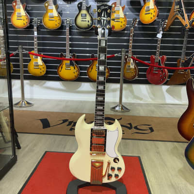 Gibson 60th Anniversary 1961 Les Paul SG Custom With Sideways Vibrola - Polaris White image 1
